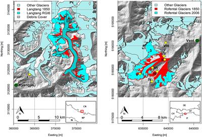 Modeling the Response of the Langtang Glacier and the Hintereisferner to a Changing Climate Since the Little Ice Age